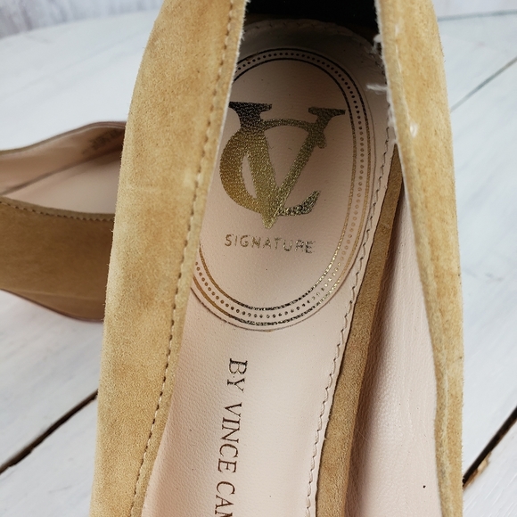 512GIT Vince Camuto BROWYNN ombre patent and suede leather heel pumps wo… - Picture 8 of 15